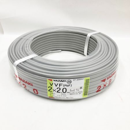  YAZAKI 電材 VVFケーブル 2芯 2× 2.0 PbF 100m 未開封品