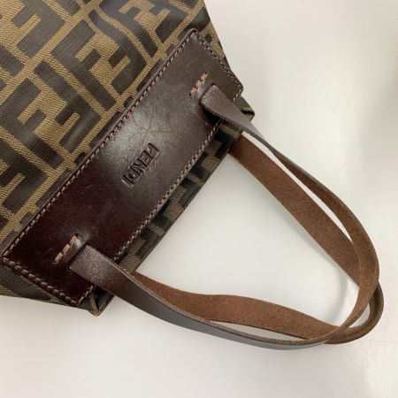  FENDI フェンディ ズッカ柄 折り畳み トートバッグ ナイロン 15822-009 ブラウン