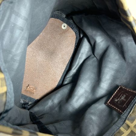  FENDI フェンディ ズッカ柄 折り畳み トートバッグ ナイロン 15822-009 ブラウン