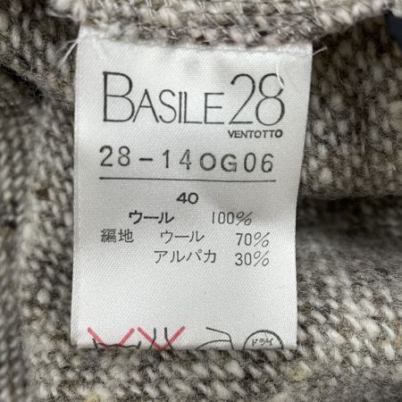  BASILE28 バジーレベントット レディース ノースリーブ ニットワンピース サイズ40 ブラウン