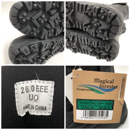  丸五 マジカルフォレスター#005 安全スパイクシューズ 26cm MF005-BK-260 ブラック