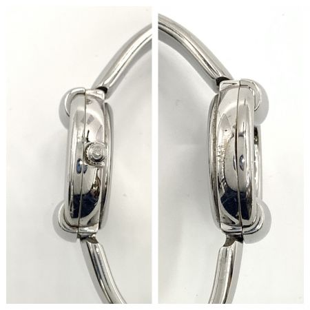  GUCCI グッチ バングルウォッチ クォーツ腕時計 1400L シルバー  x ブラック