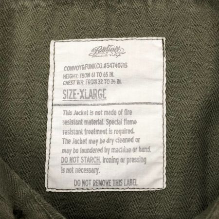  RADIALL ラディアル メンズ ミリタリージャケット サイズXL 54740715 カーキ