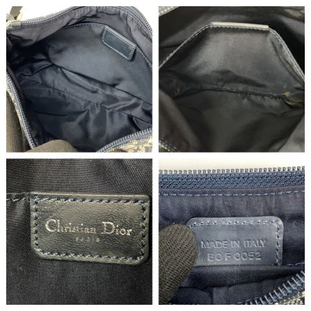  Christian Dior クリスチャンディオール トロッター ハンドバッグ ショルダーポーチ アクセサリーポーチ ワンショルダー  ネイビー