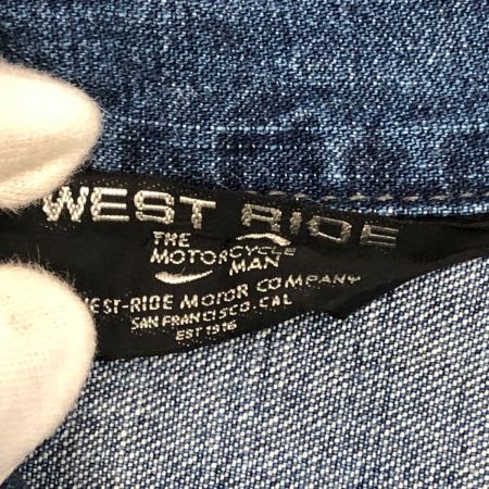  WEST RIDE ウエストライド デニムシャツ メンズ サイズ40-42 ブルー