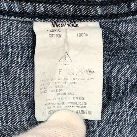  WEST RIDE ウエストライド デニムシャツ メンズ サイズ40-42 ブルー