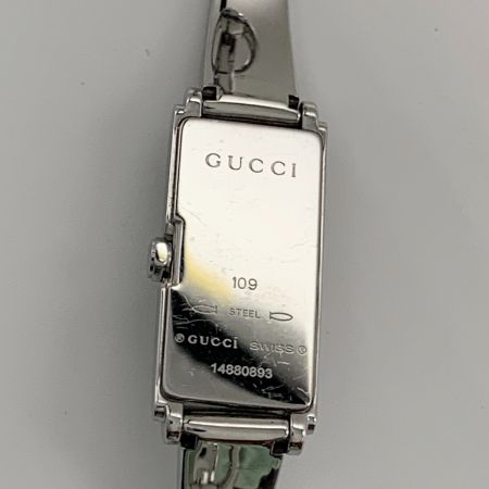  GUCCI グッチ Gライン バングルウォッチ クォーツ腕時計 14880893 ブラウン x シルバー