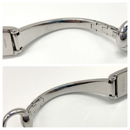  GUCCI グッチ Gライン バングルウォッチ クォーツ腕時計 14880893 ブラウン x シルバー