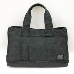 〇〇 PORTER ポーター バッグ トートバッグ  グレー Bランク