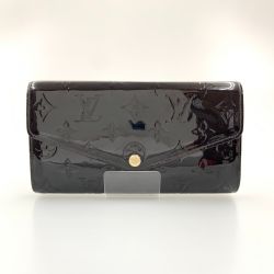 〇〇 LOUIS VUITTON ルイヴィトン モノグラム ヴェルニ ポルトフォイユ サラ 二つ折り長財布 M90152 パープル  Bランク