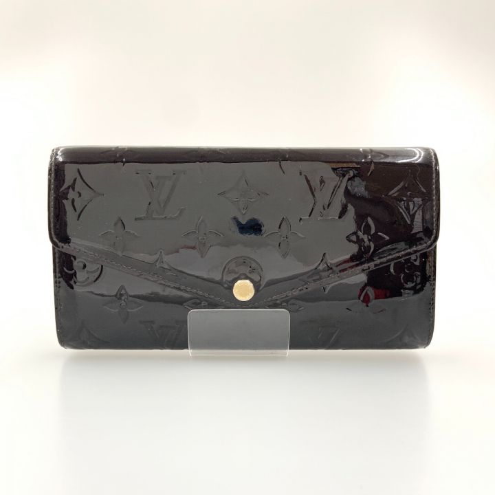 LOUIS VUITTON ルイヴィトン モノグラム ヴェルニ ポルトフォイユ サラ 二つ折り長財布 M90152 パープル  ｜中古｜なんでもリサイクルビッグバン