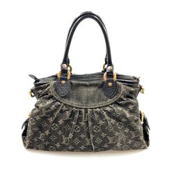 〇〇 LOUIS VUITTON ルイヴィトン モノグラム デニム ネオ カヴィMM ハンドバッグ M95351 ブラック 現状渡し Dランク