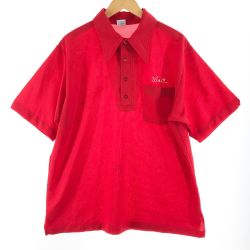 〇〇 Hilton ヒルトン メンズ ボーリングシャツ サイズXL レッド Bランク
