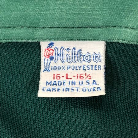  Hilton ヒルトン メンズ ボーリングシャツ サイズL グリーン 1970年代