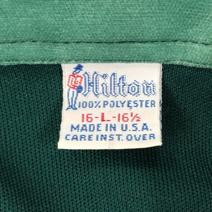 Hilton ヒルトン メンズ ボーリングシャツ サイズL グリーン 1970年代