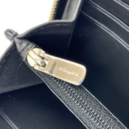  COACH コーチ シグネチャー  ラウンドファスナー長財布 54630 ブラック