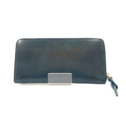 〇〇 CORBO SLATE- Horween shell cordovan ラウンドファスナー 長財布 1LL-1504 ネイビー Bランク