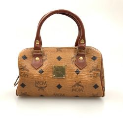〇〇 MCM エムシーエム ヴィセトス ミニボストンバッグ ハンドバッグ ブラウン Cランク