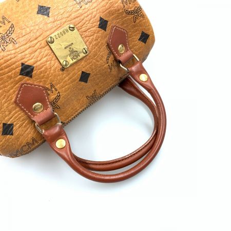  MCM エムシーエム ヴィセトス ミニボストンバッグ ハンドバッグ ブラウン