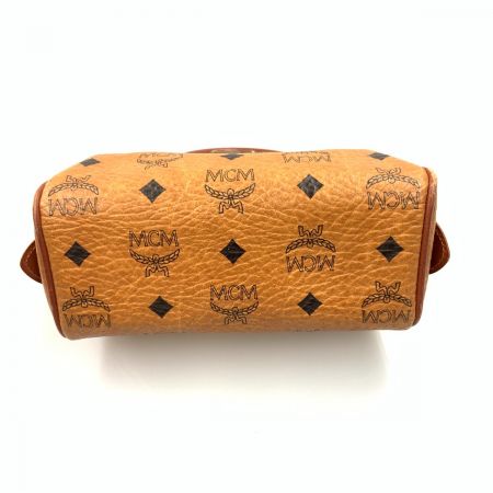  MCM エムシーエム ヴィセトス ミニボストンバッグ ハンドバッグ ブラウン
