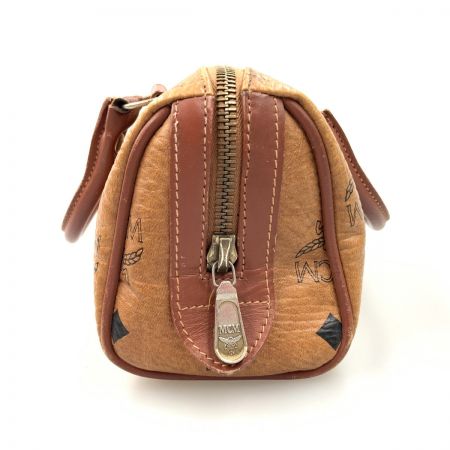  MCM エムシーエム ヴィセトス ミニボストンバッグ ハンドバッグ ブラウン