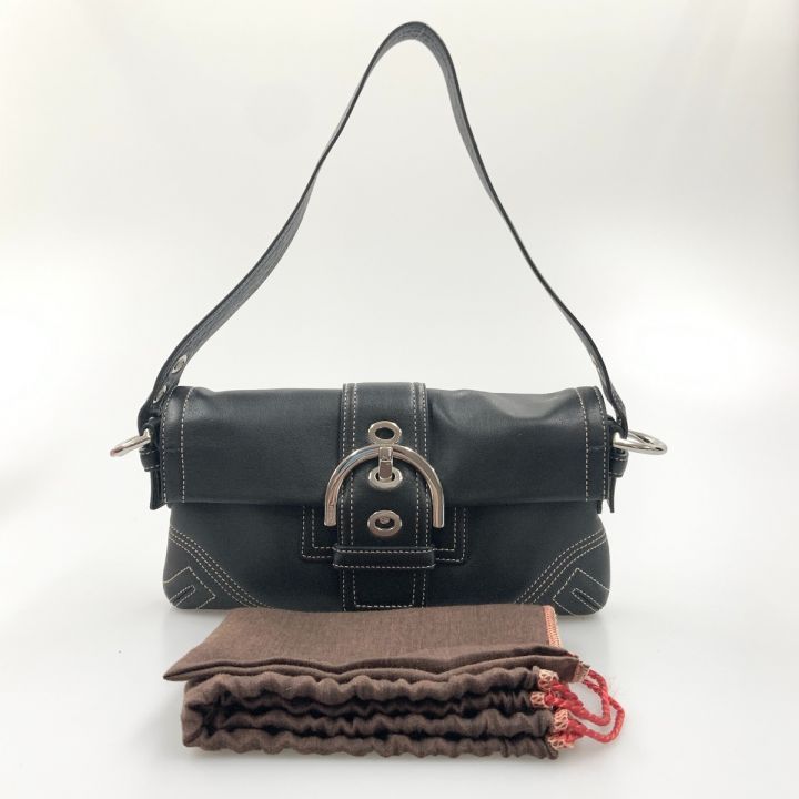 COACH コーチ ワンショルダー ショルダーバッグ 8A05 ブラック - 中古
