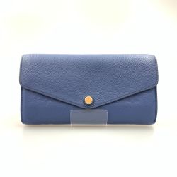 〇〇 LOUIS VUITTON ルイヴィトン モノグラム アンプラント ポルトフォイユ サラ 二つ折り長財布 M41859 ブルー Bランク