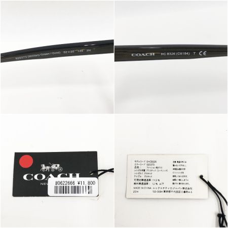  COACH コーチ サングラス 52□20 145 OHC8326 ブラック