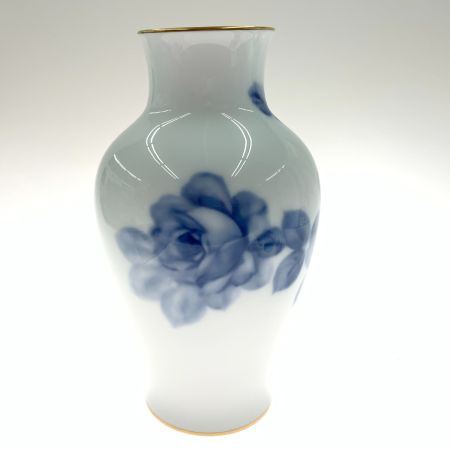  OKURA 花瓶 花器 花入れ ブルーローズ 薔薇 金彩