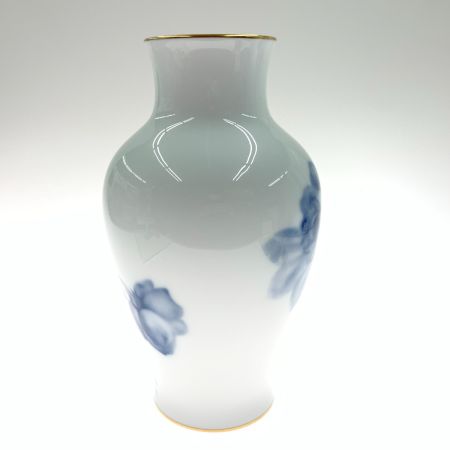  OKURA 花瓶 花器 花入れ ブルーローズ 薔薇 金彩