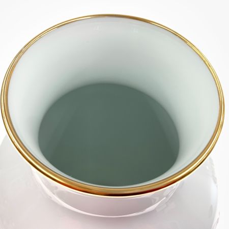  OKURA 花瓶 花器 花入れ ブルーローズ 薔薇 金彩