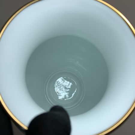  OKURA 花瓶 花器 花入れ ブルーローズ 薔薇 金彩