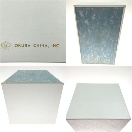  OKURA 花瓶 花器 花入れ ブルーローズ 薔薇 金彩