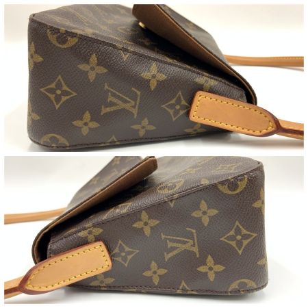  LOUIS VUITTON ルイヴィトン モノグラム ミニ ルーピング セミショルダーバッグ M51147 ブラウン