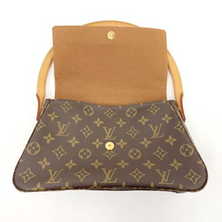  LOUIS VUITTON ルイヴィトン モノグラム ミニ ルーピング セミショルダーバッグ M51147 ブラウン