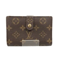 〇〇 LOUIS VUITTON ルイヴィトン モノグラム ポルトフォイユ ヴィエノワ がま口短財布 M61663 ブラウン Bランク