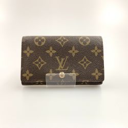〇〇 LOUIS VUITTON ルイヴィトン モノグラム ポルト モネ ビエ トレゾール 二つ折り財布 M61730 ブラウン Cランク
