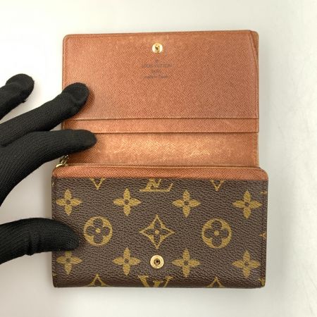  LOUIS VUITTON ルイヴィトン モノグラム ポルト モネ ビエ トレゾール 二つ折り財布 M61730 ブラウン
