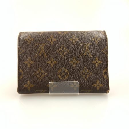  LOUIS VUITTON ルイヴィトン モノグラム ポルトトレゾール エテュイ パピエ 三つ折り短財布 M61202 ブラウン