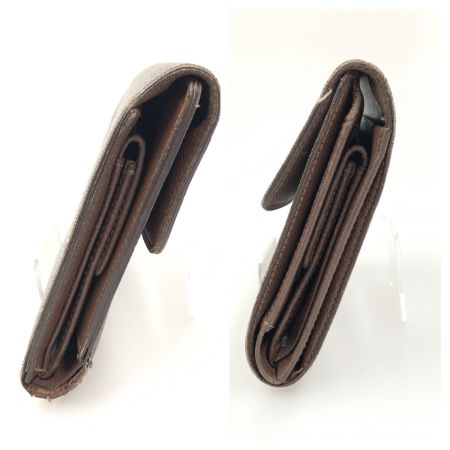  LOUIS VUITTON ルイヴィトン モノグラム ポルトトレゾール エテュイ パピエ 三つ折り短財布 M61202 ブラウン