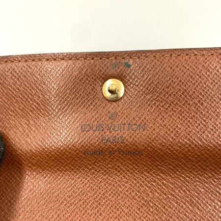 LOUIS VUITTON ルイヴィトン モノグラム ポルトトレゾール エテュイ パピエ 三つ折り短財布 M61202 ブラウン