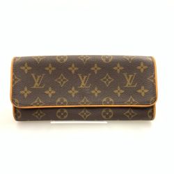 〇〇 LOUIS VUITTON ルイヴィトン モノグラム ポシェット ツインGM ショルダーバッグ  M51852 ブラウン Bランク