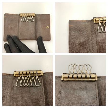  LOUIS VUITTON ルイヴィトン ダミエ ミュルティクレ6 6連キーケース N62630 ブラウン