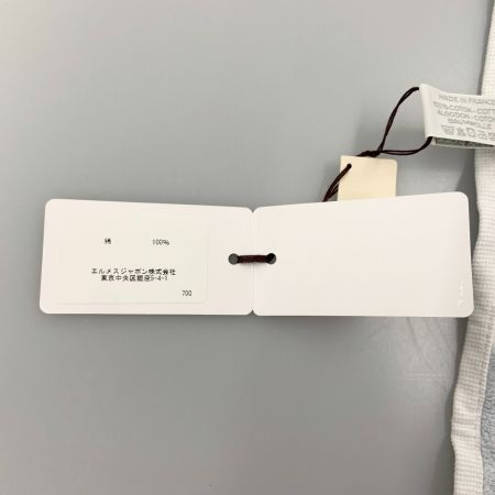  HERMES エルメス Hロゴ アヴァロン ハンドタオル タオル 102192M ブルー x ブルー