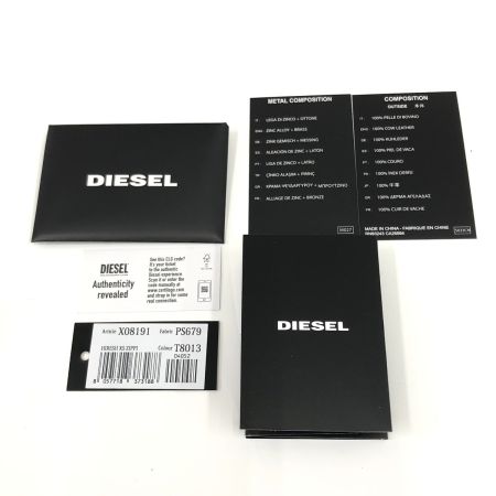  DIESEL ディーゼル 二つ折り財布  X08191 ブラック