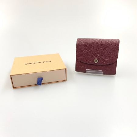  LOUIS VUITTON ルイヴィトン アンプラント ポルトフォイユ マリンヌ 三つ折り財布 m64147 レッド