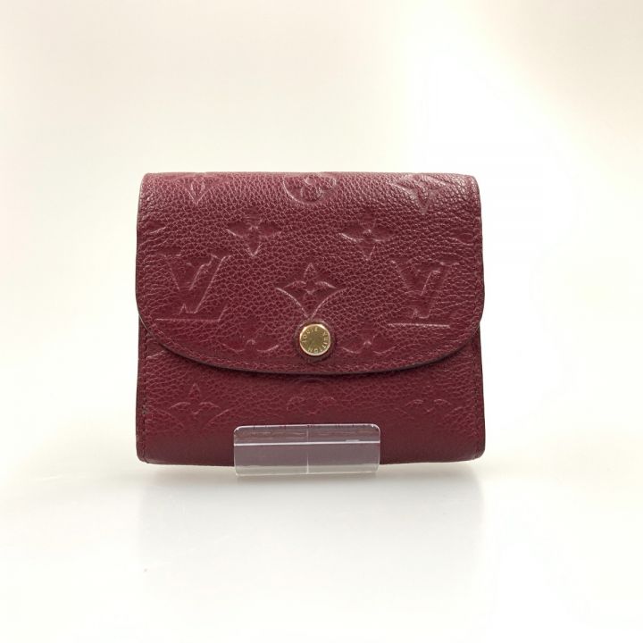 LOUIS VUITTON ルイヴィトン アンプラント ポルトフォイユ マリンヌ 三つ折り財布 m64147 レッド｜中古｜なんでもリサイクルビッグバン