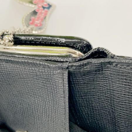  Think Bee シンクビー ゼブラ柄 ラインストーン 3つ折り財布 バンキッシュゼブラ ブラック x シルバー