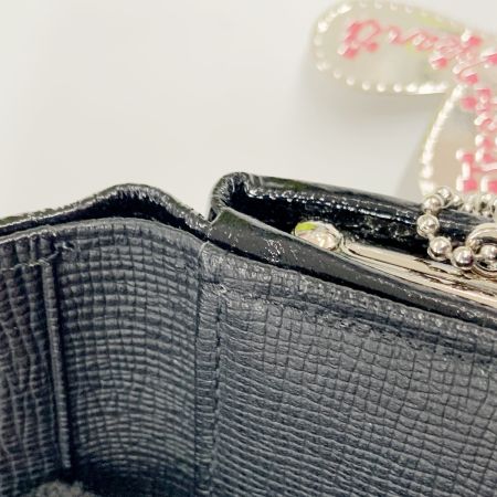  Think Bee シンクビー ゼブラ柄 ラインストーン 3つ折り財布 バンキッシュゼブラ ブラック x シルバー