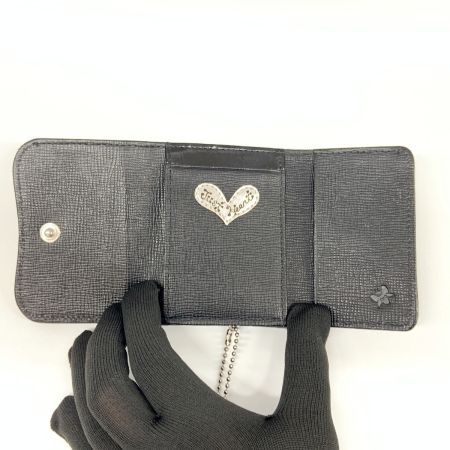  Think Bee シンクビー ゼブラ柄 ラインストーン 3つ折り財布 バンキッシュゼブラ ブラック x シルバー